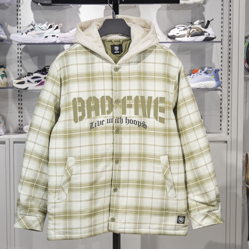 李宁正品反伍BADFIVE男子时尚宽松休闲亲肤保暖连帽棉服AFMV001-4