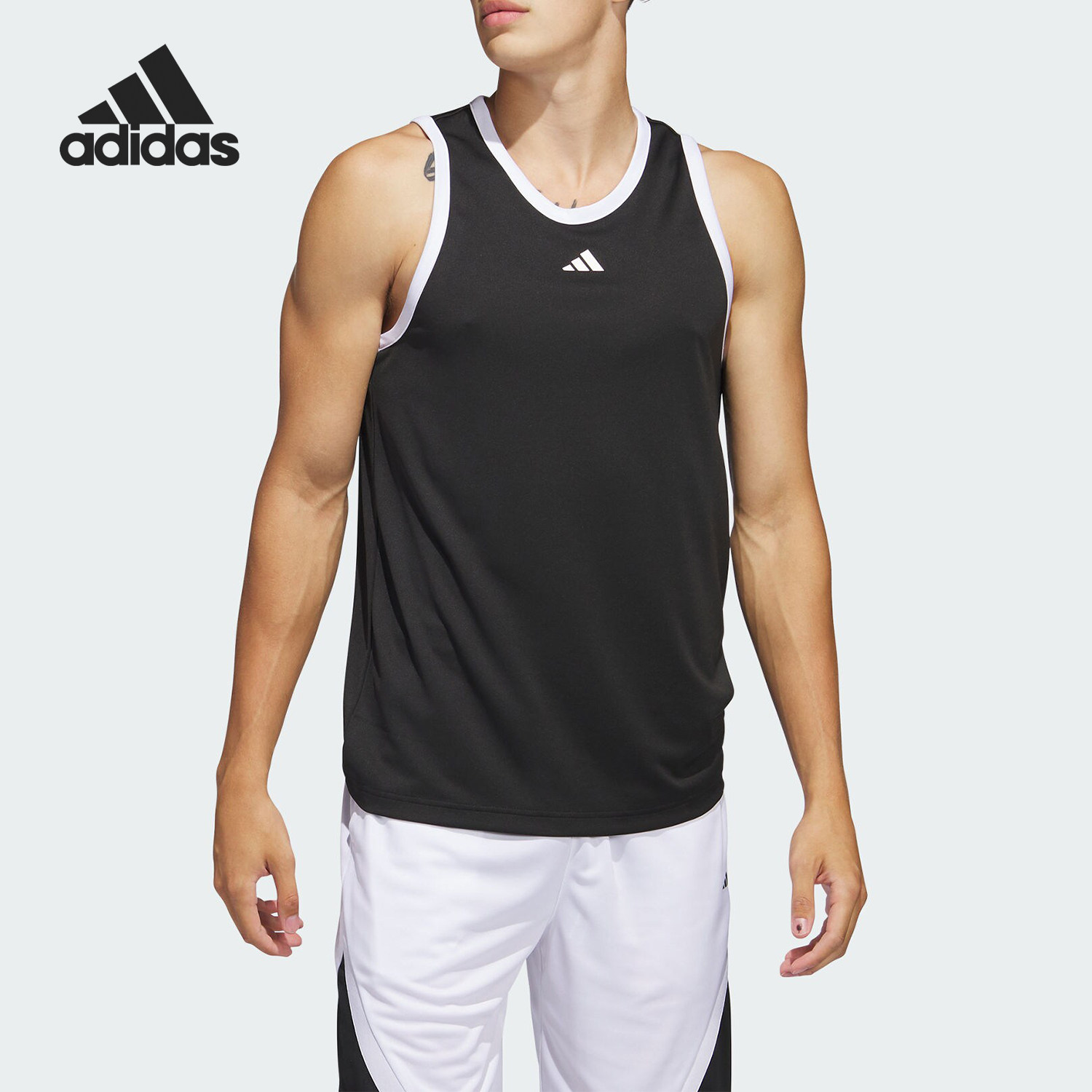 Adidas/阿迪达斯正品3G SPEED TANK男士圆领篮球背心IC2457