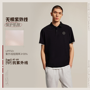 李宁正品 APLU015 韦德系列男子简约冰感柔软舒适防晒短袖 POLO衫