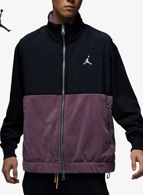 Nike/耐克正品JORDAN男士拼接立领宽松保暖棉马甲FD8629-011