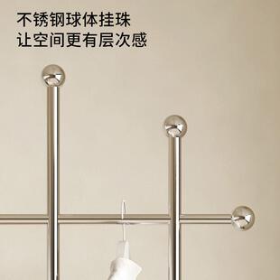挂衣架落FLL地卧室不耐锈钢衣架帽客厅约房间室内晾衣服挂架简结