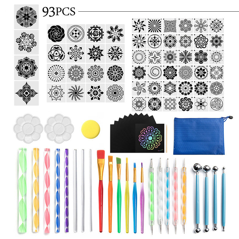 曼陀罗93件炫彩粘土工具套装
