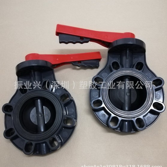 UPVC把手式对夹式化工蝶阀