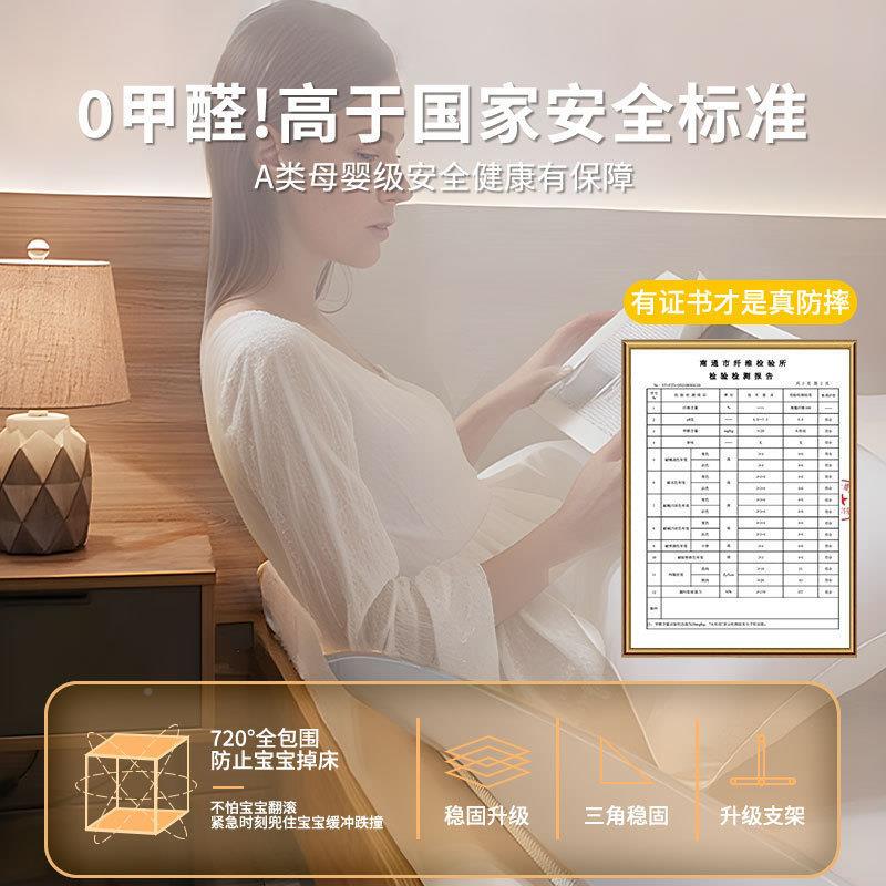 新纹款防摔蚊帐家用卧室BLY-花边免安儿装蒙床古包婴童防止掉床全