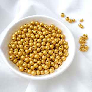 304不锈钢饰品珠3 6mm磨砂穿孔隔珠圆珠diy手链项链串珠配件材料