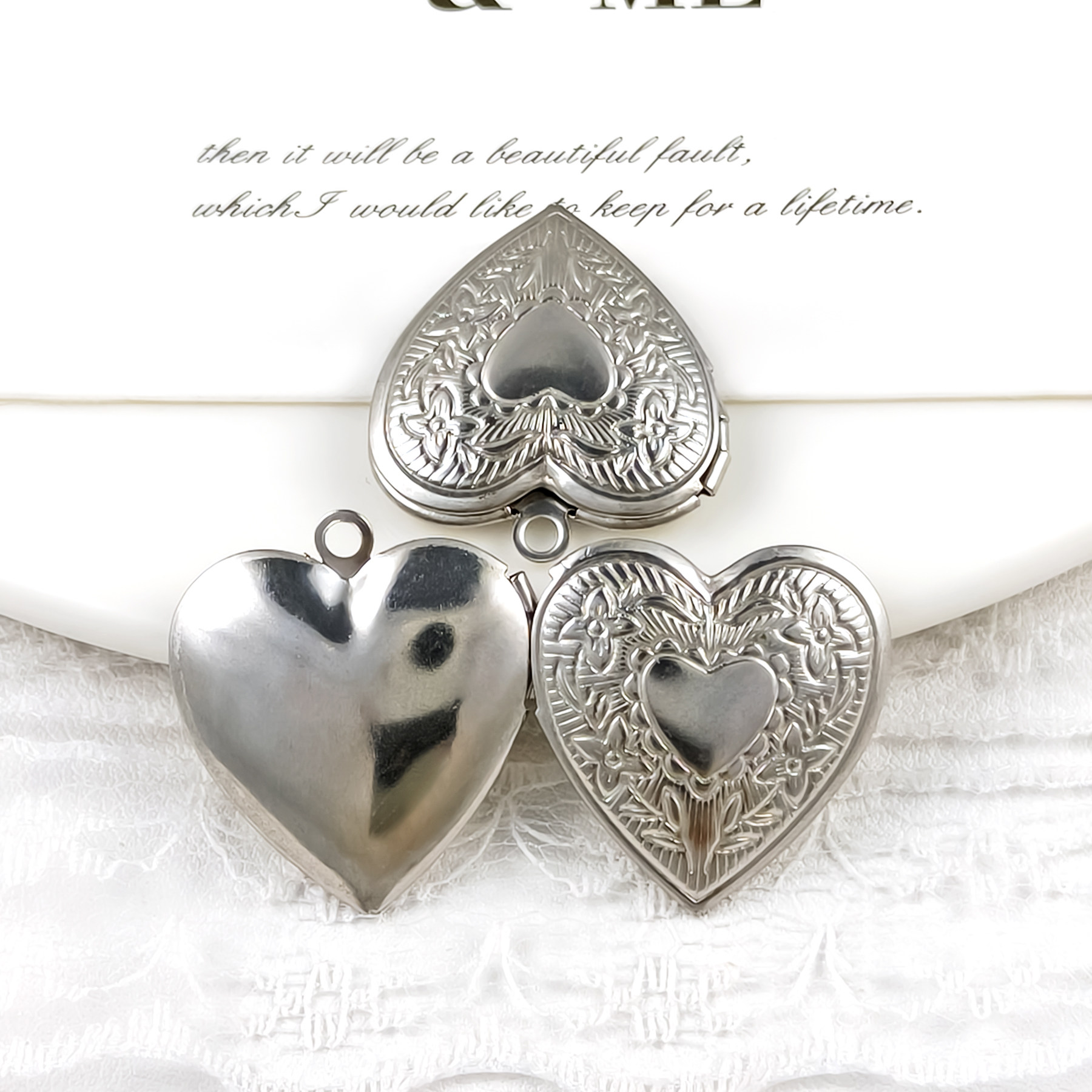 双桃心可打开相片盒316不锈钢爱心相盒项链饰品配件不褪色,饰品/流行首饰/时尚饰品新,其他DIY饰品配件,淘宝优惠券,粉丝福利购,淘宝优惠卷