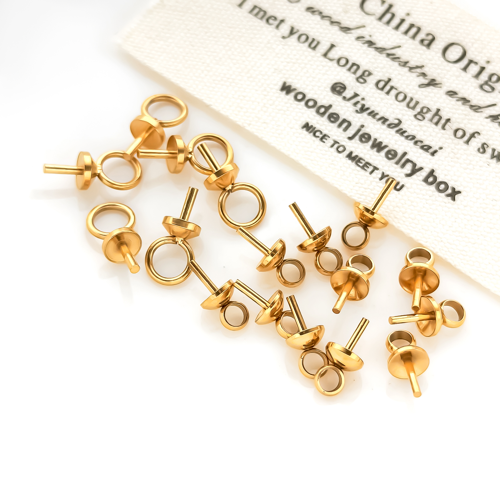 大圈口吊坠头多用途项坠珍珠胎发diy饰品配件空托炉内真空电镀