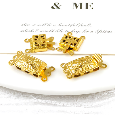 316钛钢插削扣diy手工饰品配件真空电镀项链手链扣头手作材料