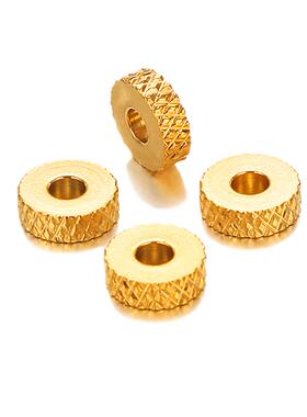 不锈钢饰品珠4-6mm网纹珠车轮扁隔珠隔片手工diy串珠配件材料