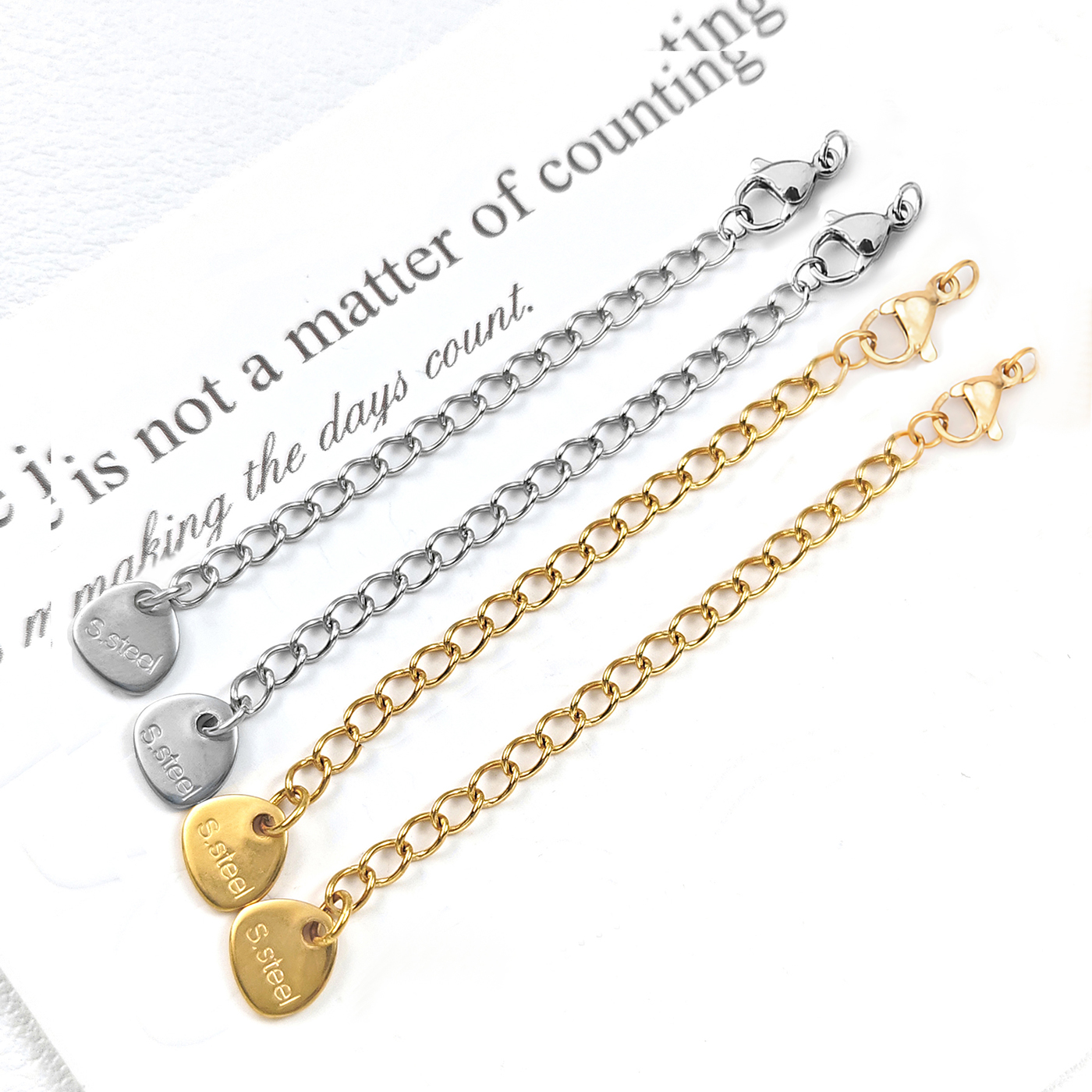 DIY调节链尾延长链五花彩金配件