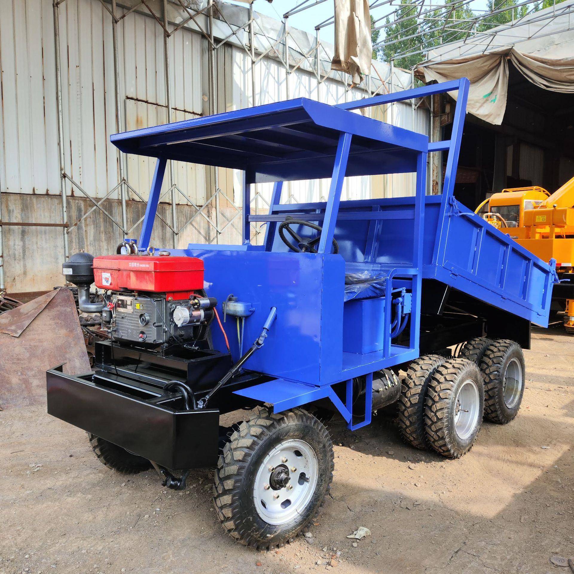 六轮六驱爬山王全地形四驱运输车四不像农用车柴油四轮翻斗自卸车