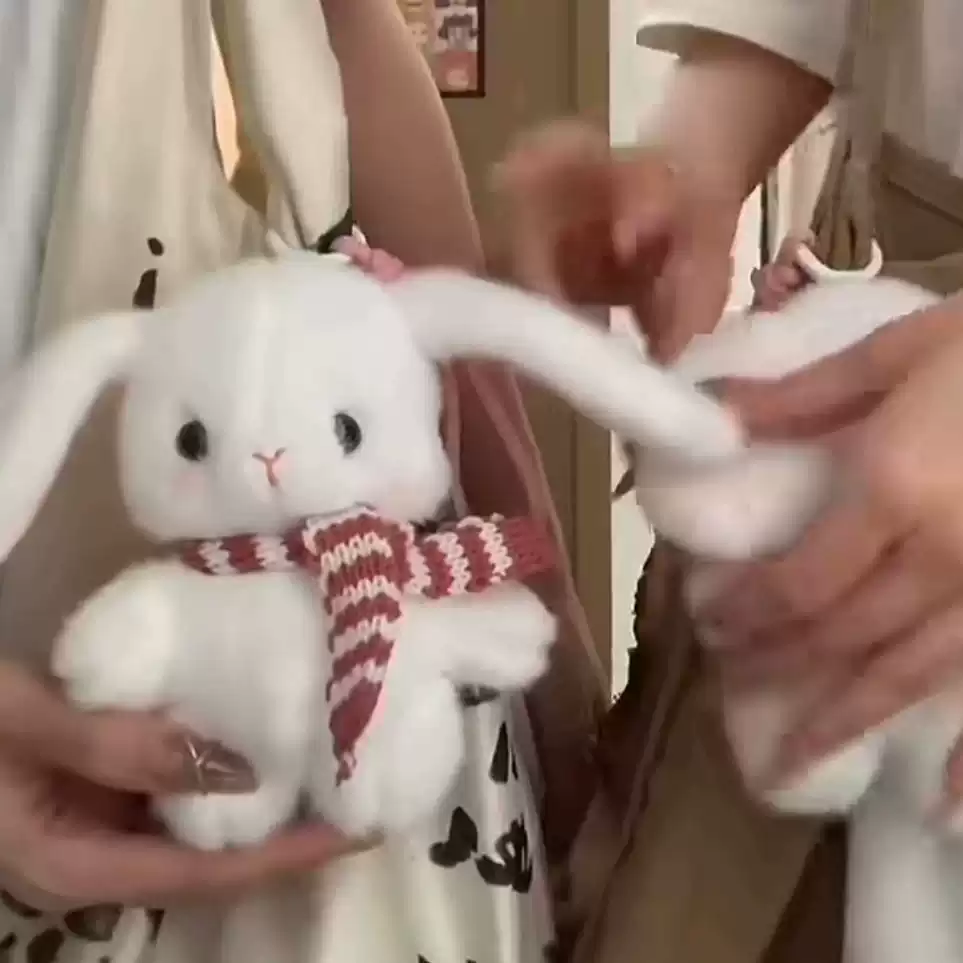 感应节拍小兔子玩偶挂件音乐毛绒
