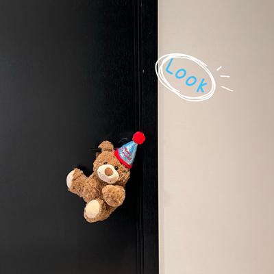 生日小熊门把手装饰入户门卧室房间布置家居摆件可爱公仔儿童玩偶