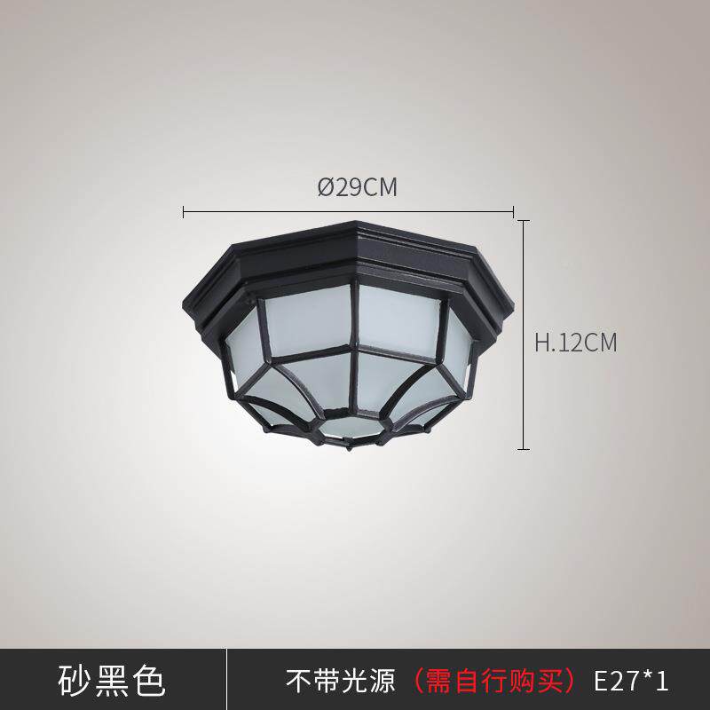 防MTW美入花园灯玄关过道水防式潮室外阳台灯欧户式门廊户外吸顶