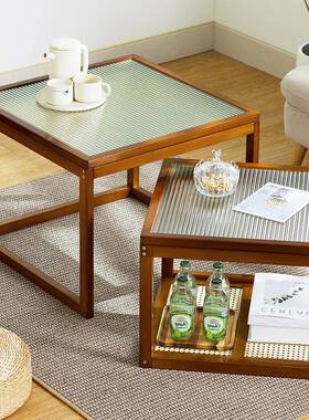 边几发小移茶几沙侧边柜圆桌子方几迷角几床头74251边桌你置物架