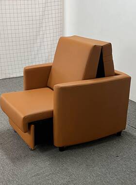 户沙间发床可发储物单人位折叠省空小型ULJ书办公室皮艺沙床两用