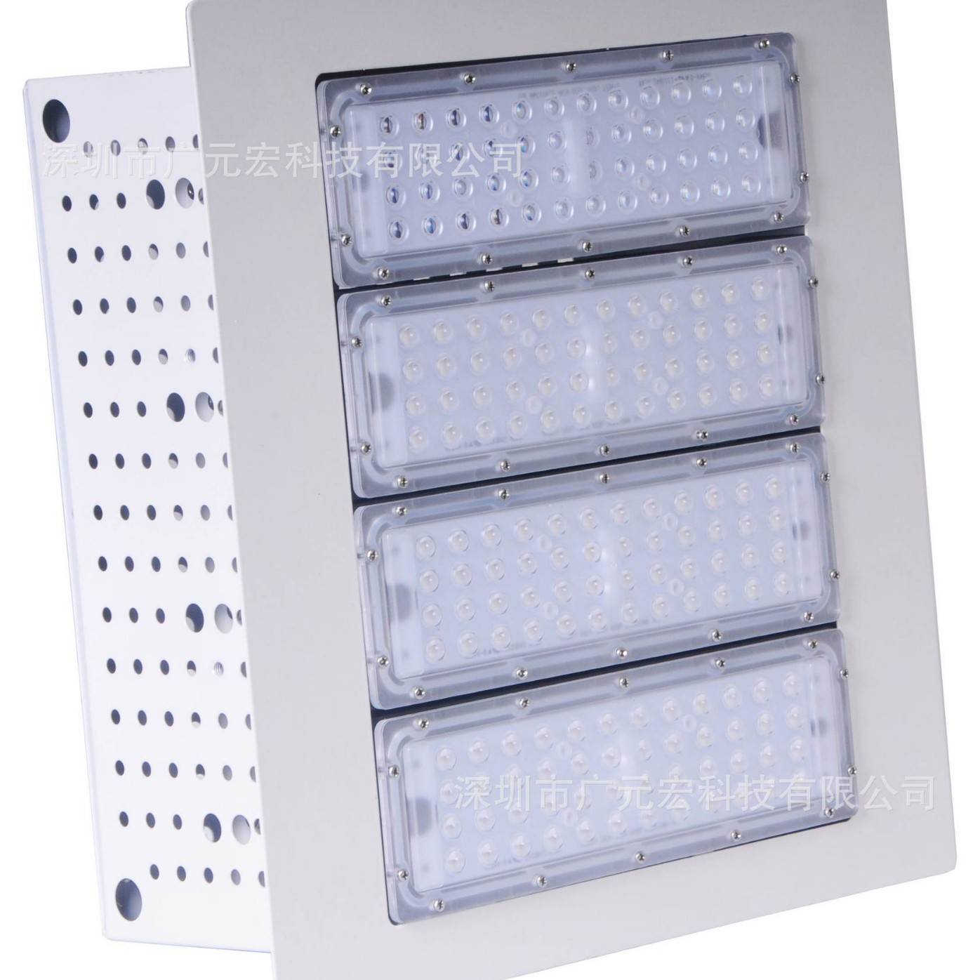 深圳LED嵌入式吊装式罩棚灯加油站灯100W 150W 200瓦明纬吸顶式