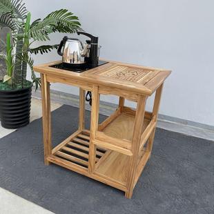 天台华莲可动榆木实木家用茶道桌配椅办公茶台水ltao6518阳茶几移