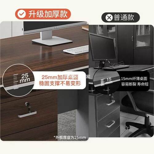 办现公桌老板桌办公室桌椅组合简约员工位单双代电脑人桌家HN用桌