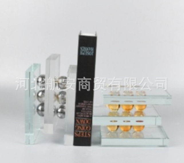 现代简约创意水晶书立桌面装饰