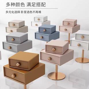 方糖头柜卧室家用实木森斯44木型床床头收旋纳柜小简约轻奢网红床