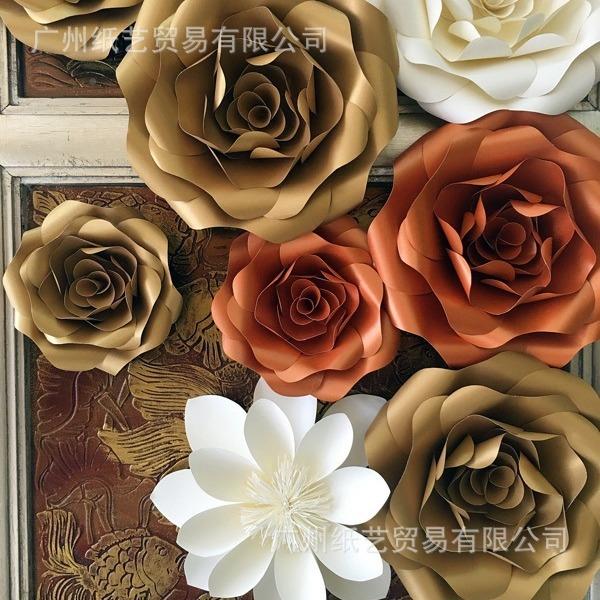 荷兰店铺橱窗饰景纸花PHH纸婚礼背花墙公司店装铺形象墙大型花32