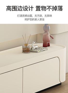 客奶油风轻奢厅实木茶几代2312X346民宿现简约小户型伸缩茶几视组