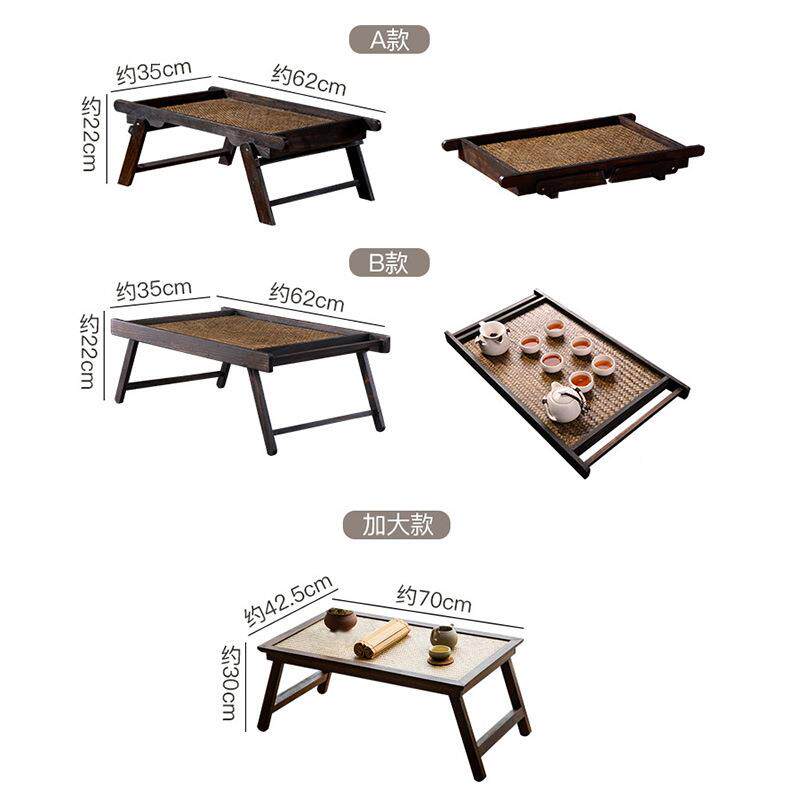 实竹木编阳台式榻榻米小桌子可折叠茶几日茶桌茶台桌炕矮桌ZDQ矮