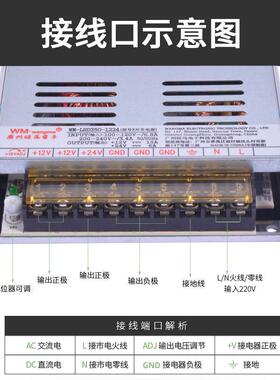 LRD350-1旺马LRD350W超薄开关电源2V24双V组1输出工业电源
