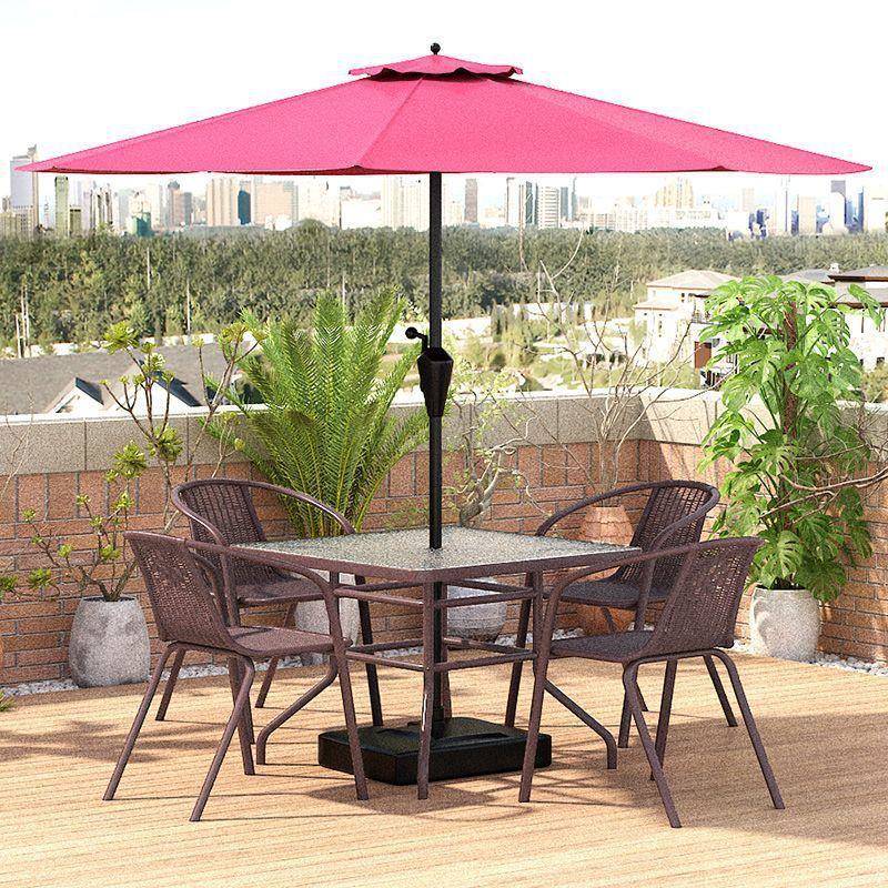 JP1户外桌椅伞组G合庭外露天花园三件套家用室带休闲阳YWO台小桌