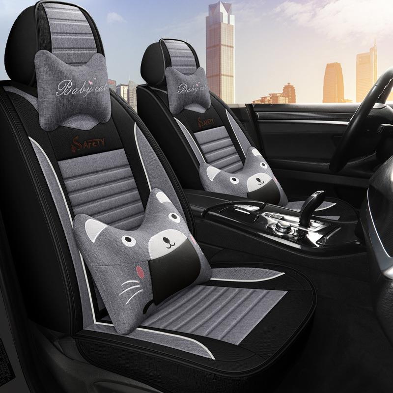 四季通座用五全YangDuo-包汽车座垫套包车座垫全围亚套麻透气汽车