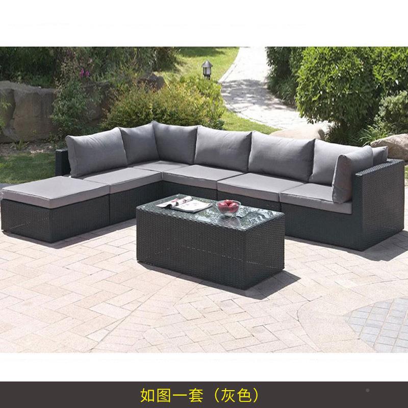 户外藤编室沙发外阳庭院花园椅茶几双人AU沙发组合办公藤藤制家台