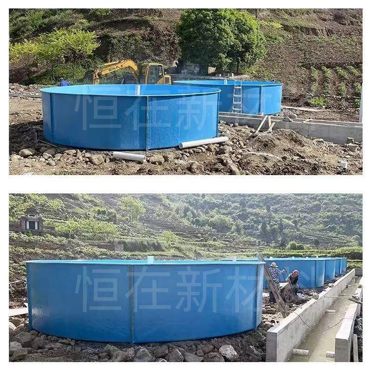工殖厂直售玻璃水钢鱼大型池圆形拼接8米直NUE径产养易清理