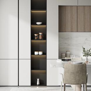 带不锈钢嵌入式壁LLR生龛浴室3卫04金属灯间置物架无缝极窄弧形带