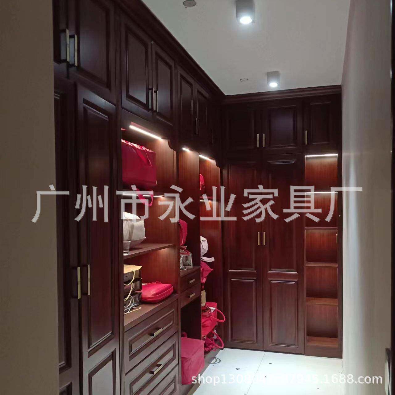 中式全屋定制客厅实木酒柜柜家用用心做好落新地玻璃门餐厅餐边订