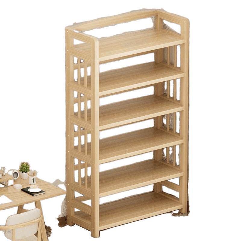 实木书架书柜置物架简落易客地厅家用学多层卧室收纳架简约NTB生