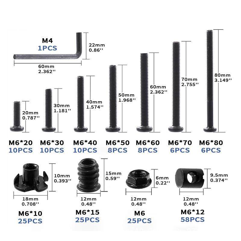 家具五金连件接黑色镀四爪钉横孔内外牙组710螺锌母内六角螺丝合,五金/工具,螺钉,淘宝优惠券,粉丝福利购,淘宝优惠卷