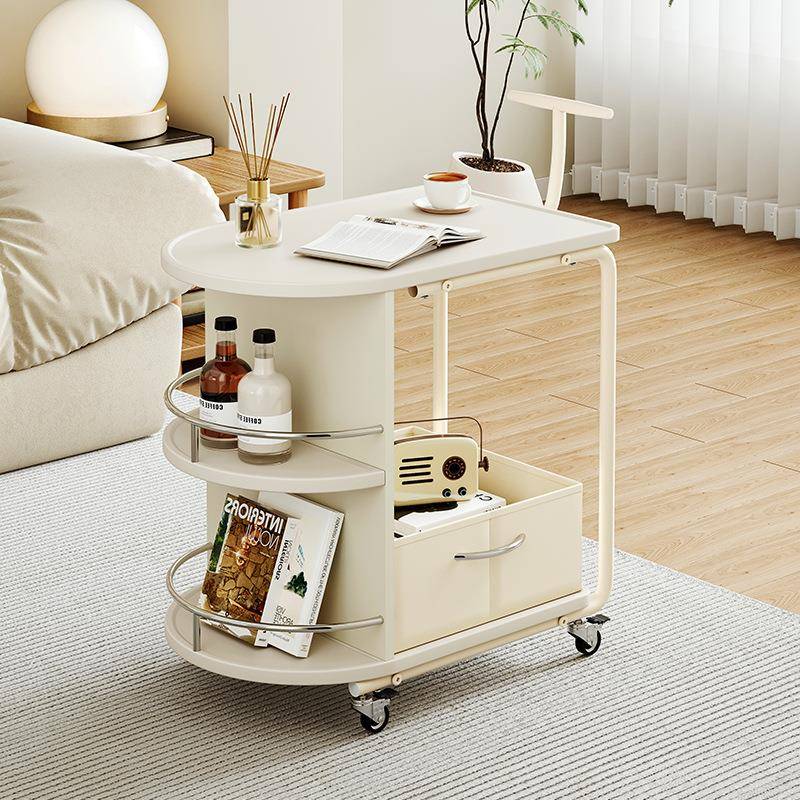发边几油奶代风简约F975587J现床头侧边柜可沙移动茶几客厅小推车