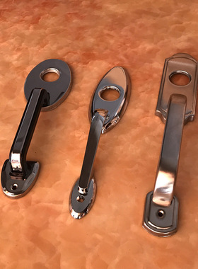 厂家直供不锈钢合金带孔外装拉手老式防盗门把手铁门锁芯门柄御丰