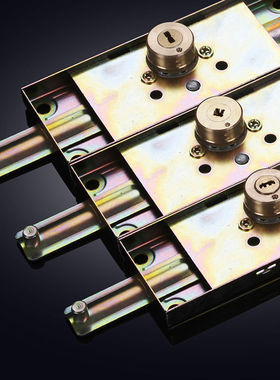 家用卷 十字防盗门锁 铜芯 卷帘门锁 卷闸门锁 中间机械门锁随机