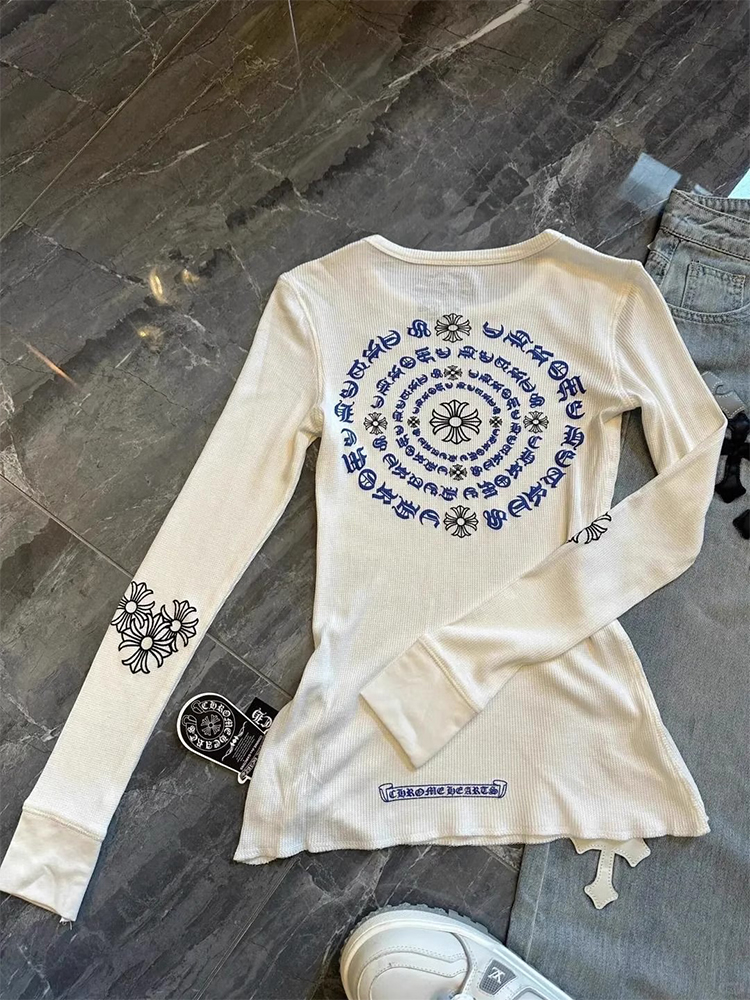 thumbnail for American high street babes long sleeve t-shirt women's 2025 spring summer new slim print pure lust style base layer