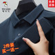中年爸爸高档翻领半袖 啄木鸟冰丝短袖 夏季 POLO衫 上衣 T恤无痕男士
