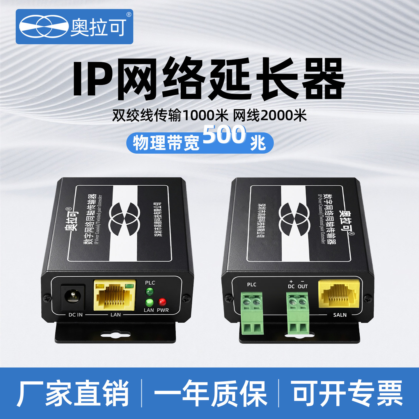 IP高清网络延长双绞线传输器图片