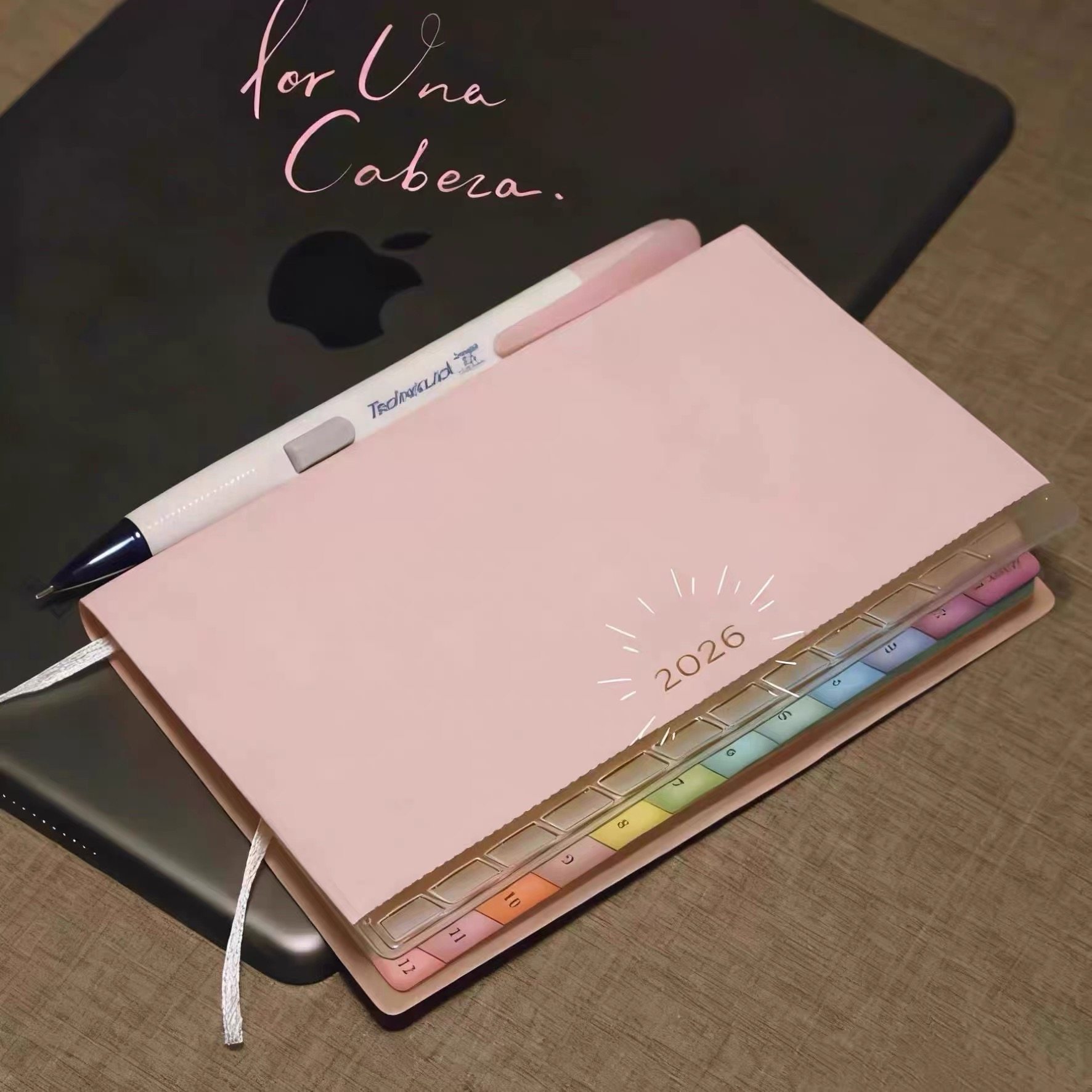 2026粉色彩虹索引日程本韩系ins风月周计划手账本女生旅行日记本,文具电教/文化用品/商务用品,手帐/日程本/计划本,淘宝优惠券,粉丝福利购,淘宝优惠卷