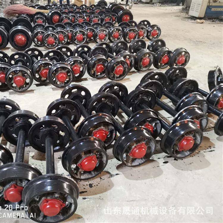 300mm矿车轮对平板车翻斗车实心窑车矿车轮防水耐磨铸钢矿车轮子