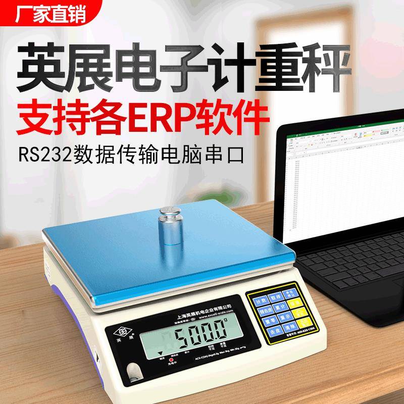 RS232串口数据传输计重电子秤USB接口打印电子称台式精准仓库秤
