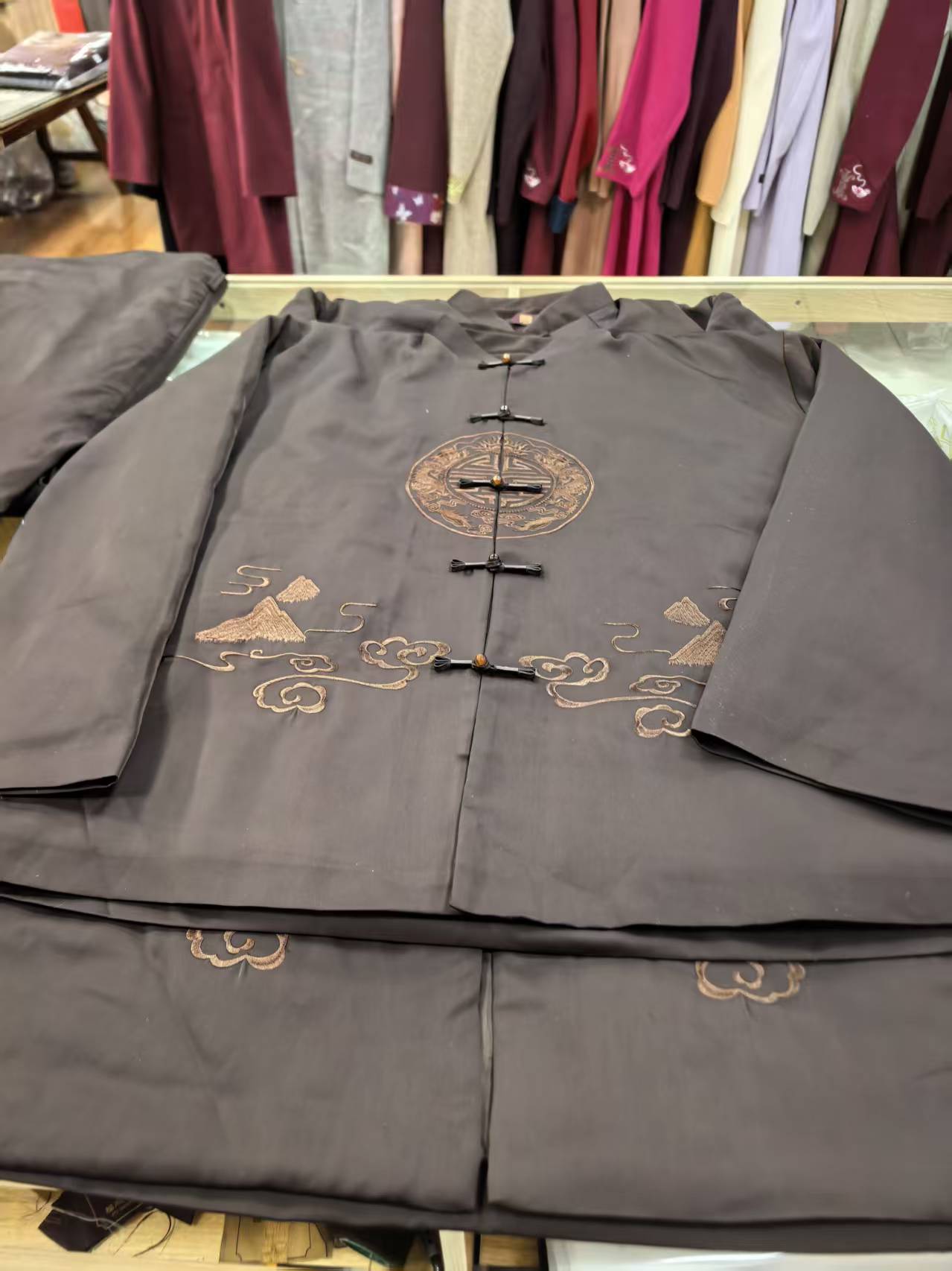 添寿服寿衣男款加肥加大七件套冲喜寿服百年服全套