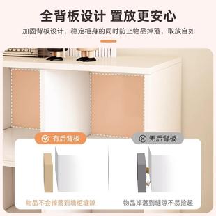 书架置物架落地简易家用客厅组合储物柜一体靠墙格子柜收纳矮书柜