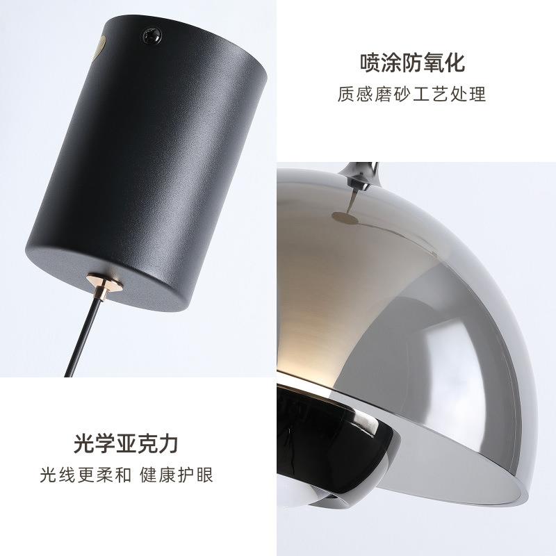 床头吊灯意式极简卧室长线小吊可自由升降可悬停智能护眼灯餐厅灯