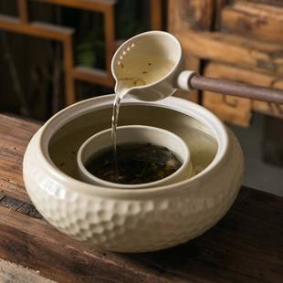 老白茶专用茶壶陶壶电陶炉 苏打釉煮茶器煮茶炉白泥陶瓷煮茶碗中式
